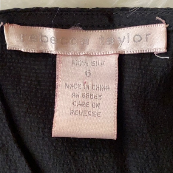 Rebecca Taylor size 6 silk sleeveless black top - Picture 5 of 5